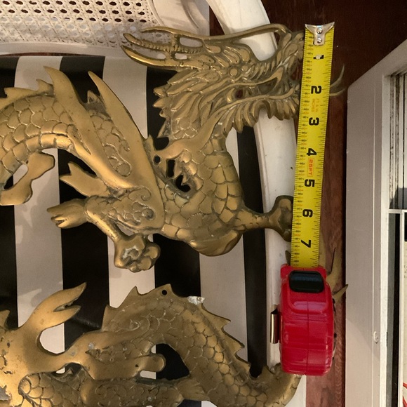 •MIDCENTURY BRASS DRAGON CHINOISERIE MAXIMALIST PALM BEACH CHIC INTERIORS• - Picture 9 of 11